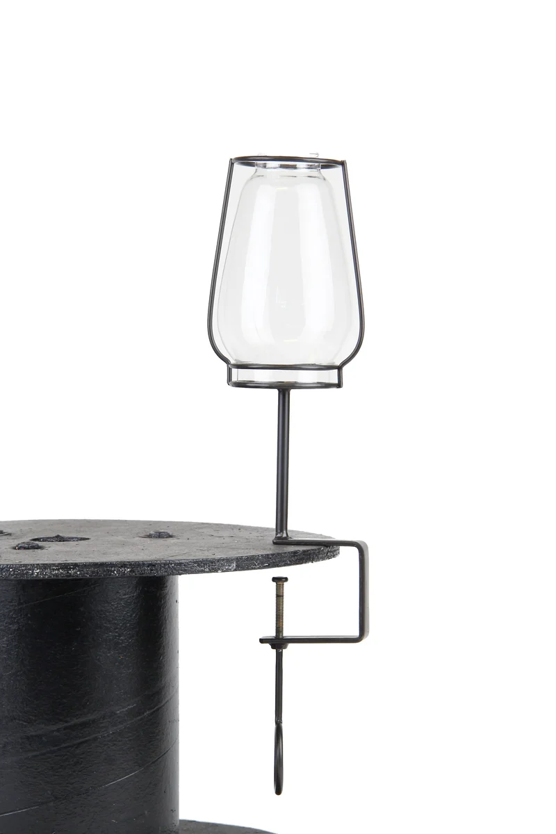 Kerzenhalter "Tisch" Metall 42cm Schwarz
