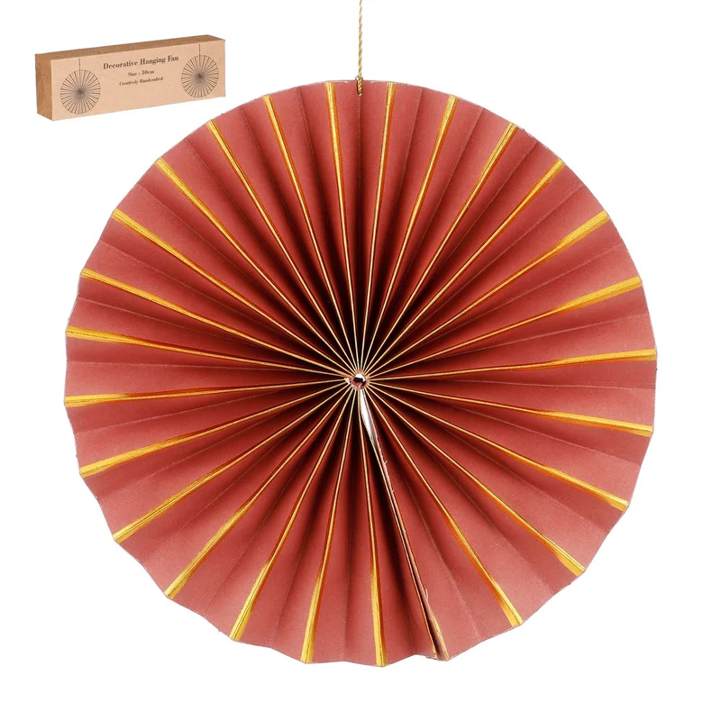 Hängender Fächer, rosa - H2xØ30cm