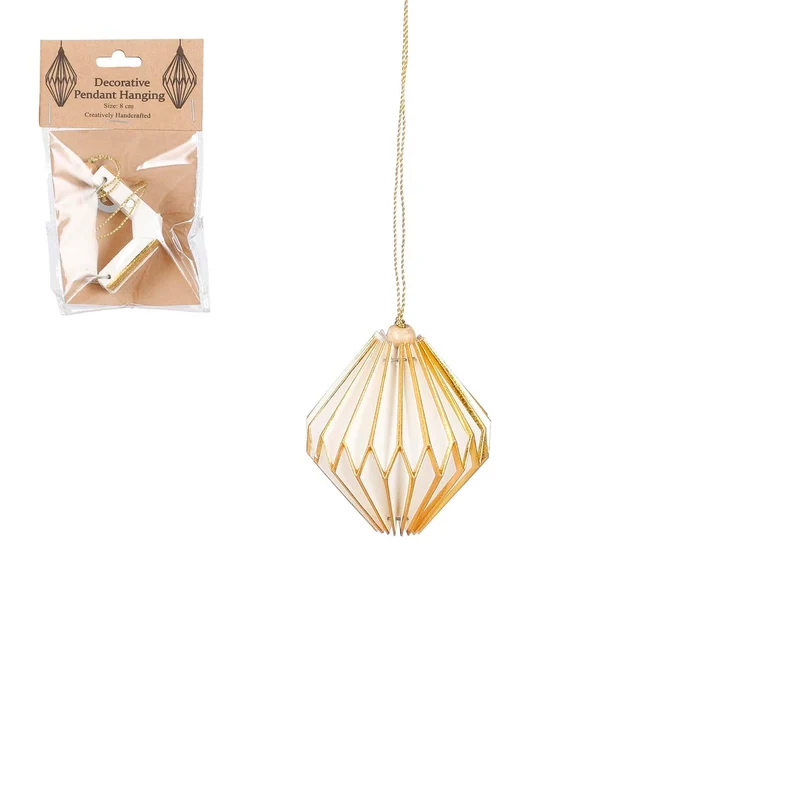 Ornament Zwiebel weiß - H7,5 x D8 cm