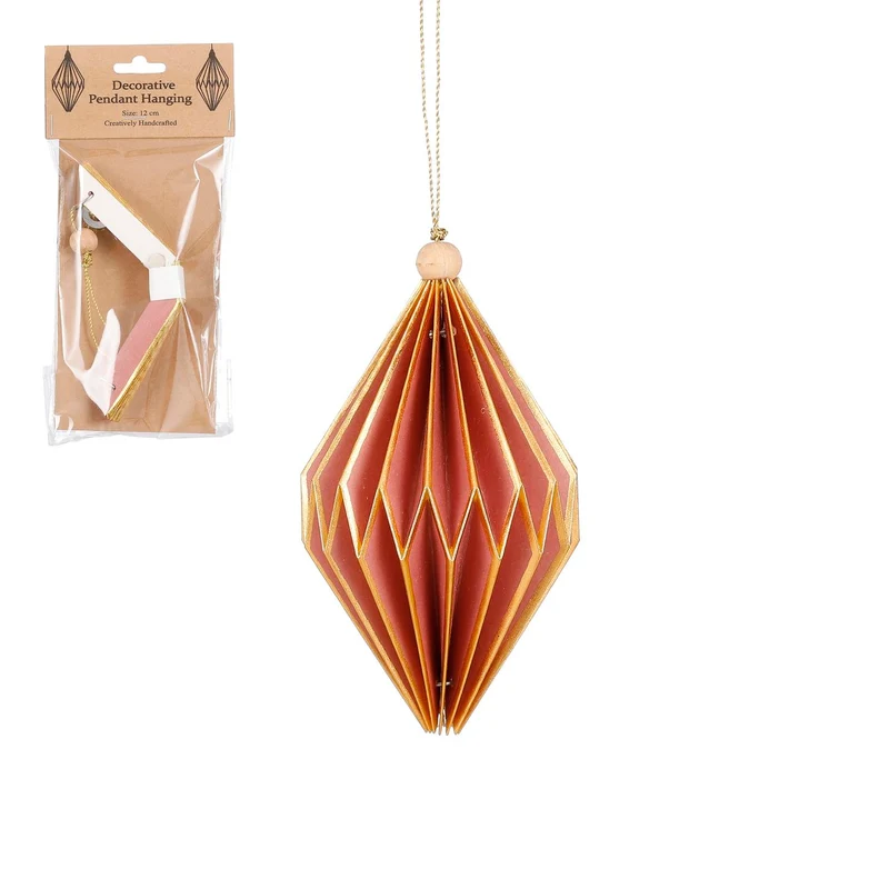 Ornament Zwiebel rosa - H15,5 x D12 cm