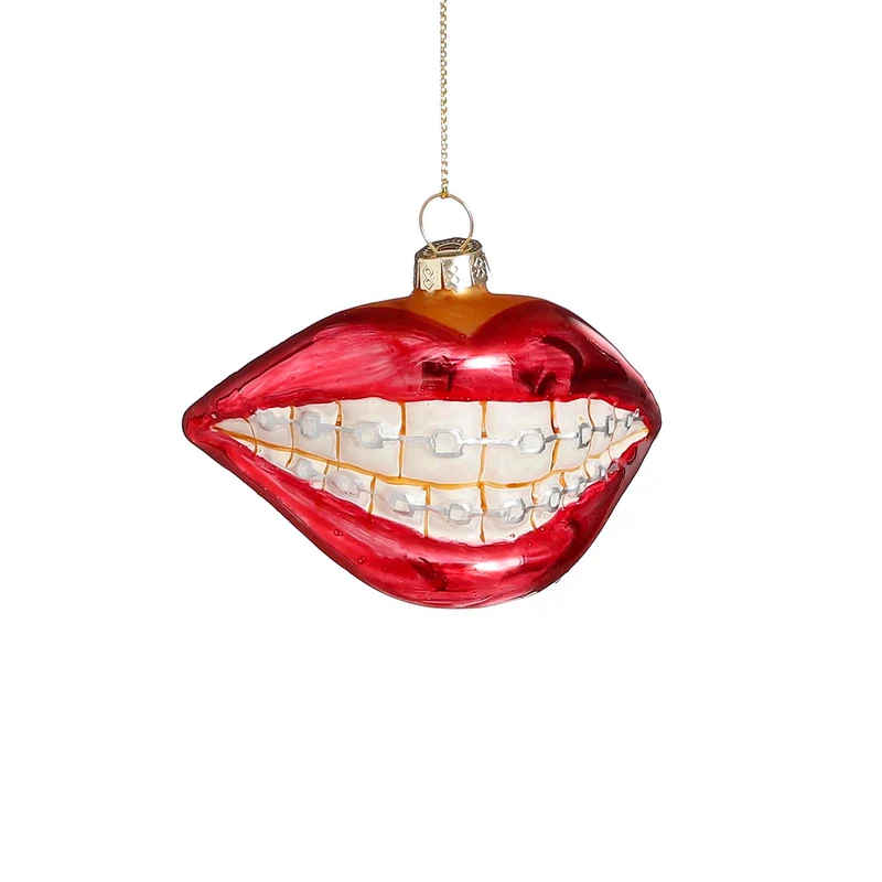 Lippenornament rosa - H 6,5 cm