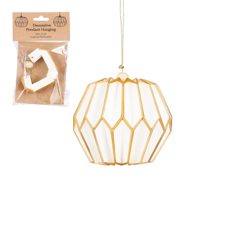 Wabenförmiges Ornament, weiß - H10 x D12 cm