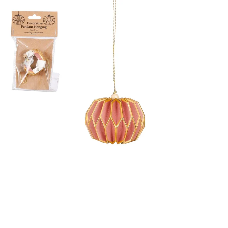 Wabenförmiges Ornament, rosa - H6,5 x D8 cm