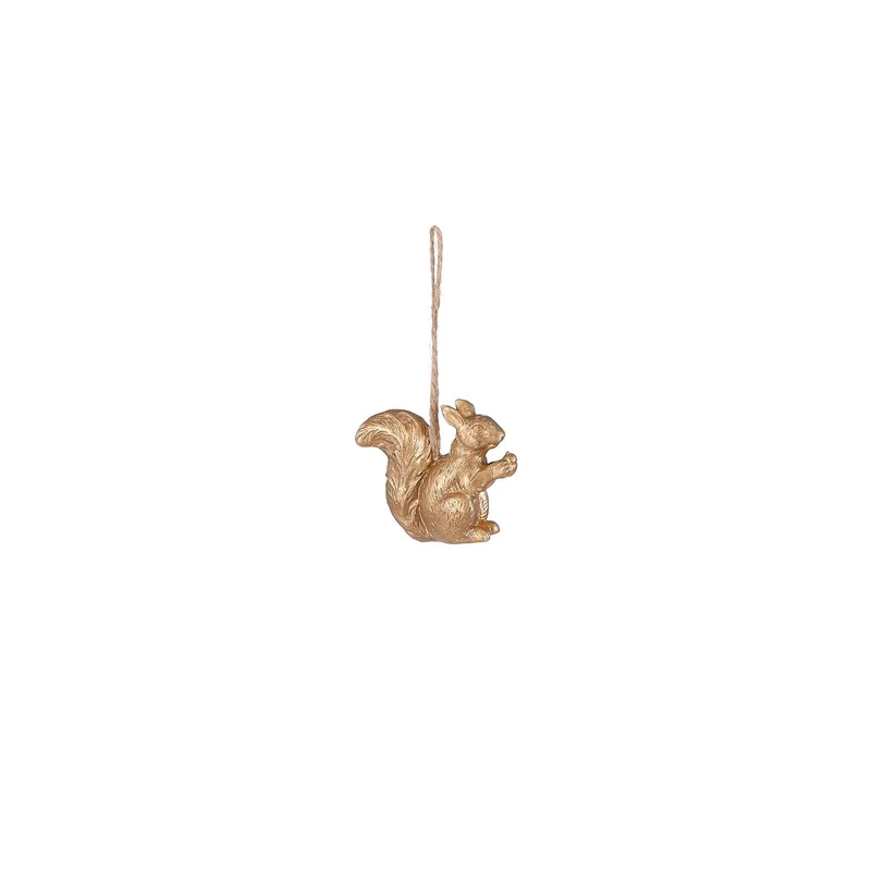 Ornament Eichhörnchen gold - L6,5xB2,5xH5,5cm