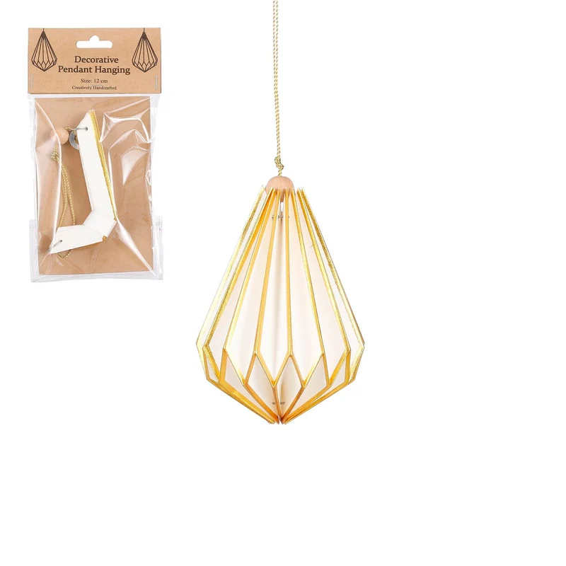 Ornament Tropfen weiß - H13,5 x D12 cm