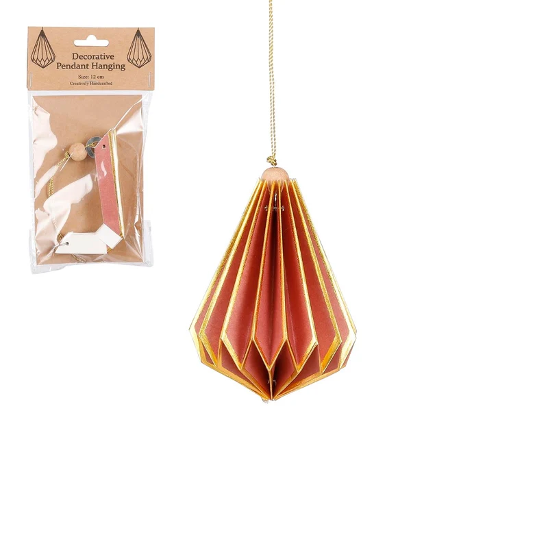 Ornament Tropfen rosa - H13,5 x D12 cm