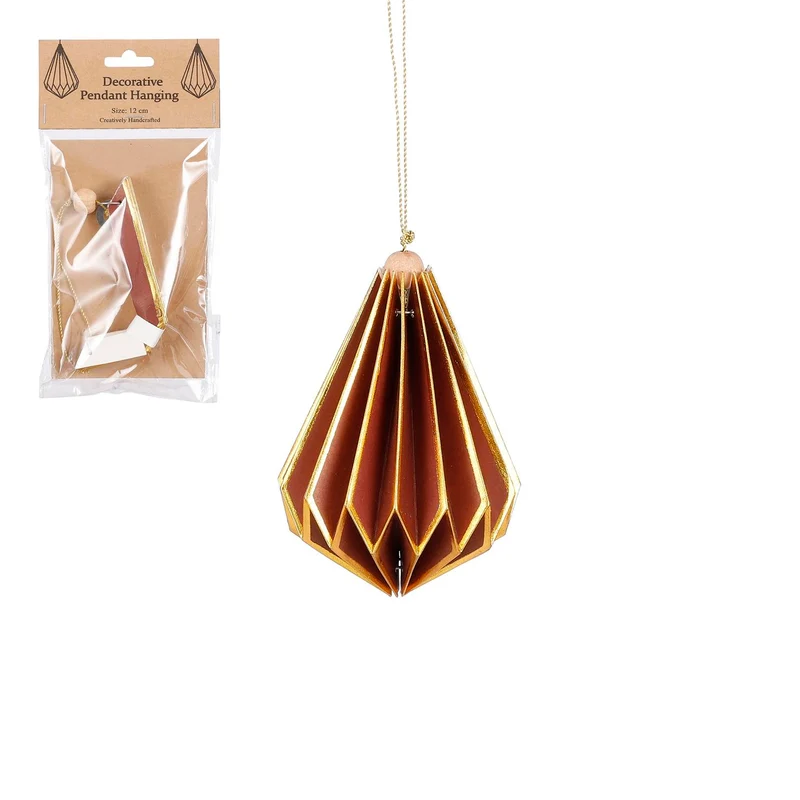 Ornament Tropfen rot - H13,5 x D12 cm