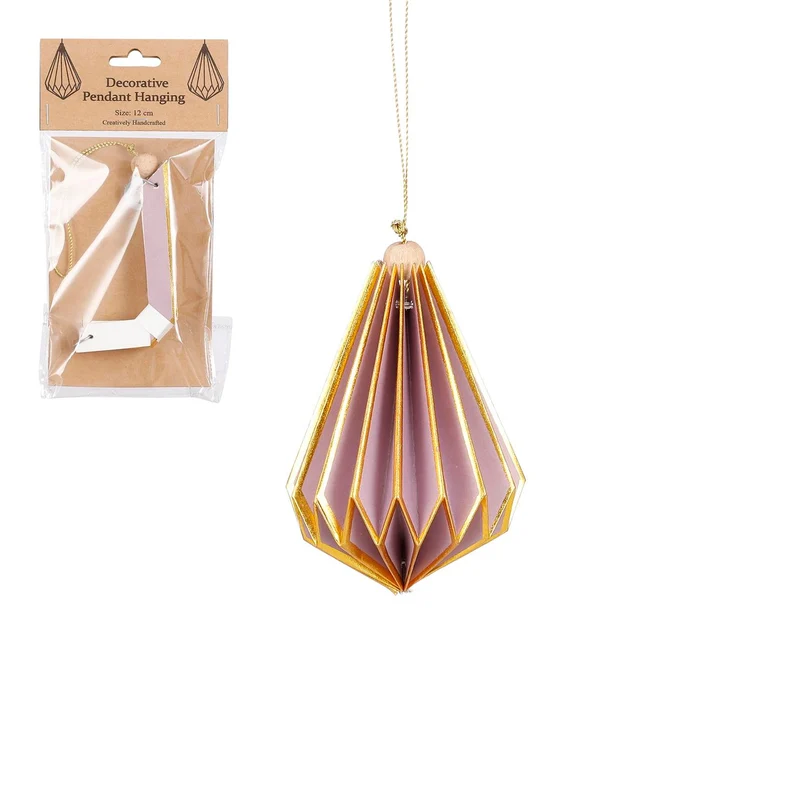 Ornament Tropfen lila - H13,5 x D12 cm