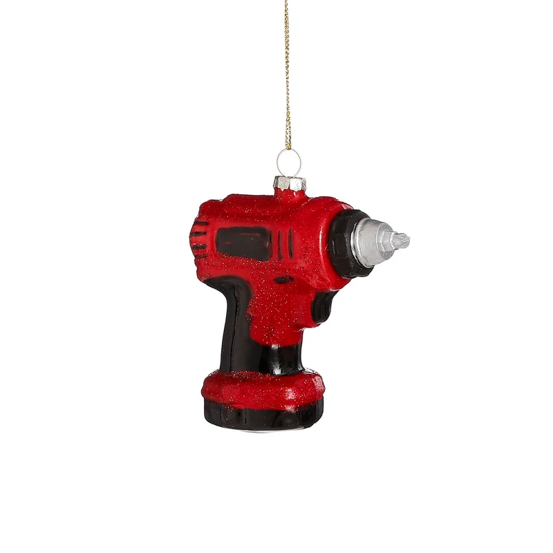 Ornamentbohrer rot - L9 x B3,5 x H9 cm