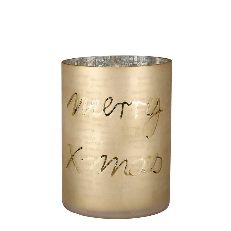 Arya Windlicht gold - H20 x D15 cm