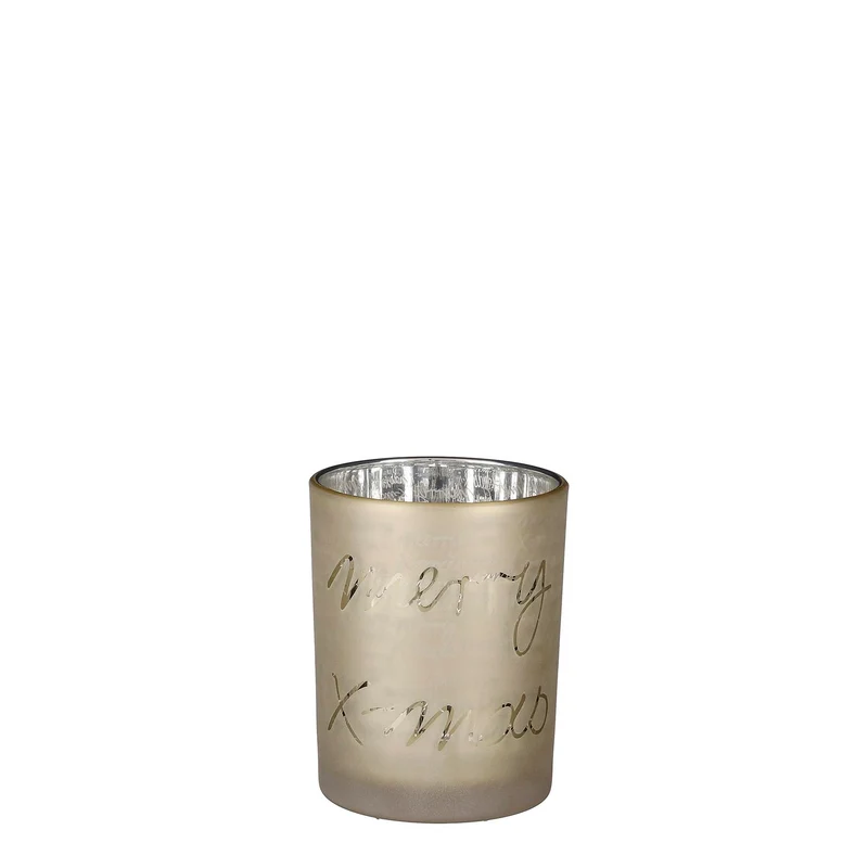 Arya Teelichthalter gold - H12,5 x D10 cm