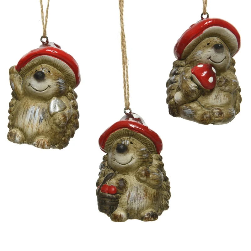 Herbstanhänger Igel Terrakotta 6 x 6 x 7,5 cm 3er-Set