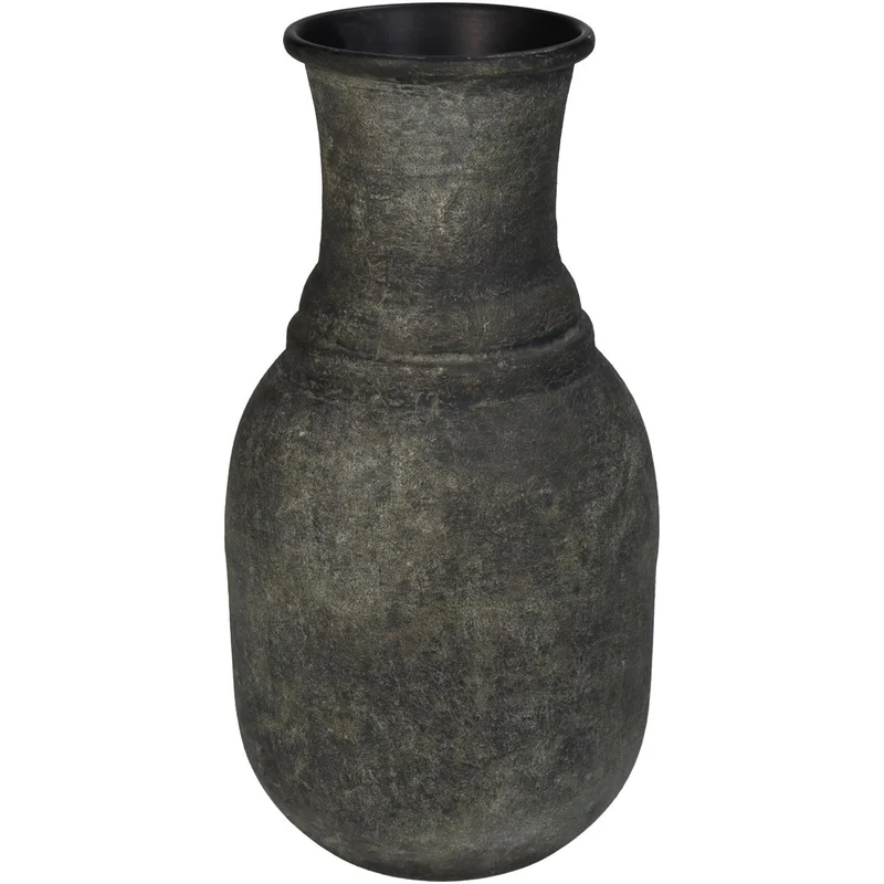 Vase Eisengrau 9x9x18cm