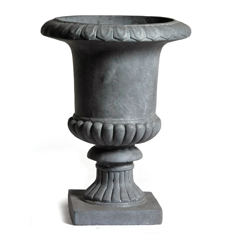 Clayfibre Französische Vase Anthrazitgrau D56H78 cm