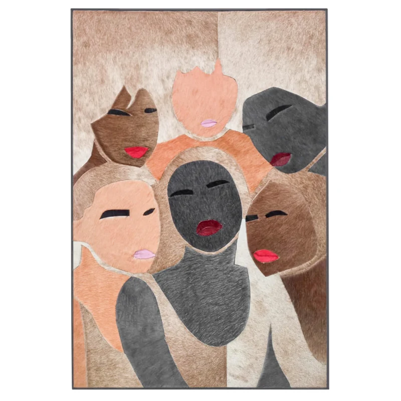 Gemälde Frauen Leder 52x77x2cm