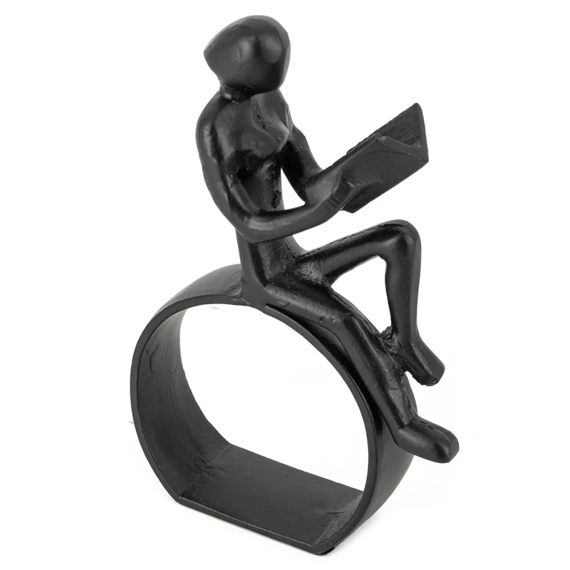 Bild Buch sitzend schwarz 14x6x20,5cm
