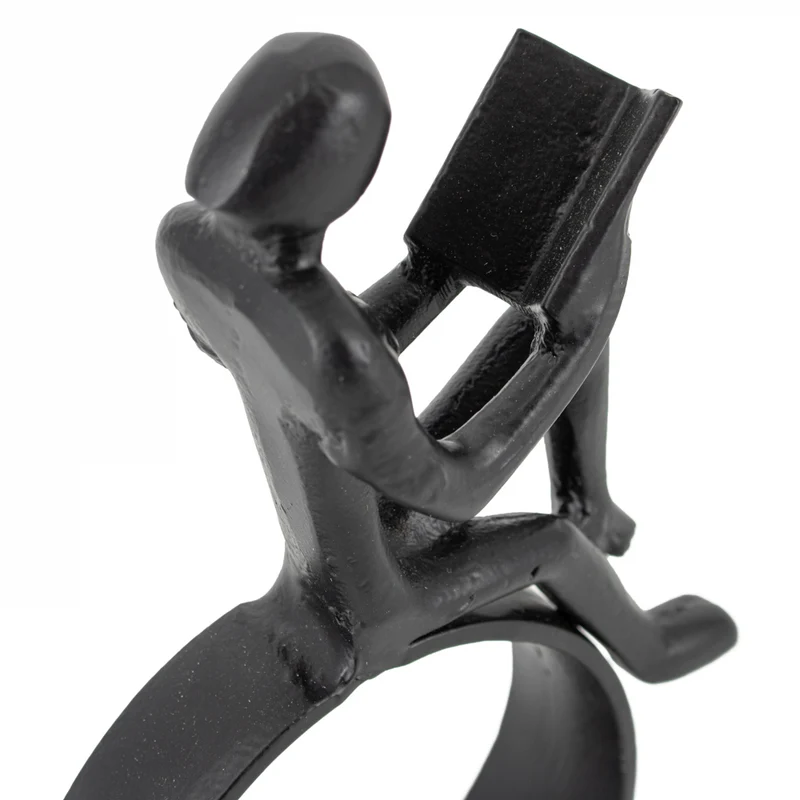 Bild Buch sitzend schwarz 14x6x20,5cm