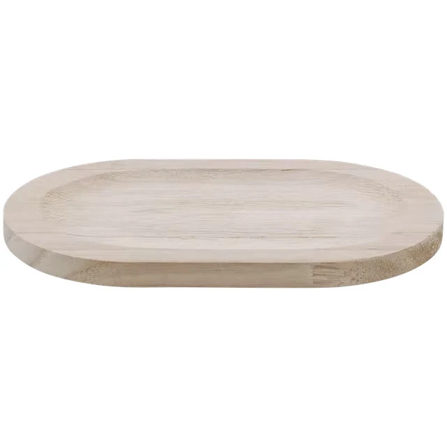Tablett oval Holz 19x12x1,1cm Natur