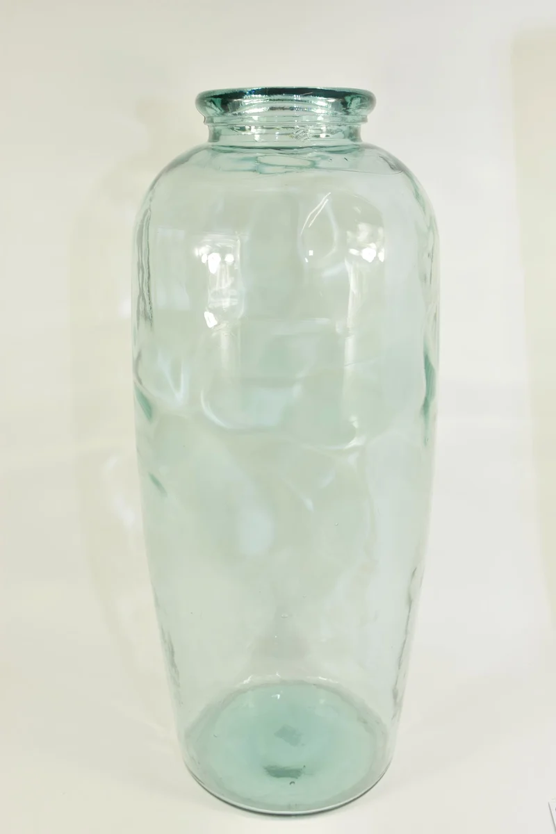 Vase Rimma aus klarem Recyclingglas, D27 H70cm