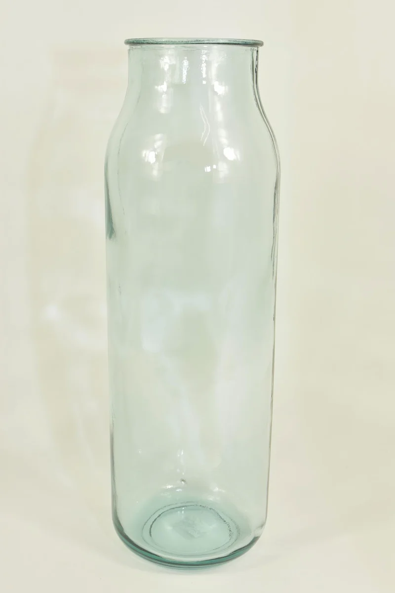 Vase Milk, transparentes Recyclingglas, Ø14 H45cm