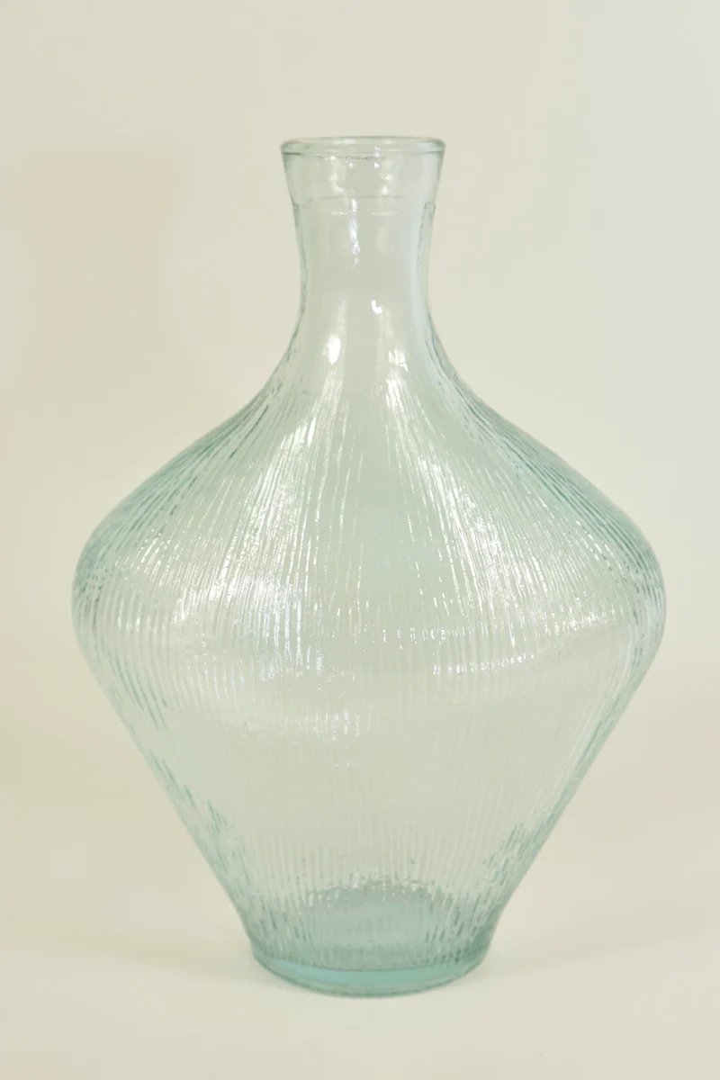 Flasche Zen, klares Recyclingglas, 19x13x27cm