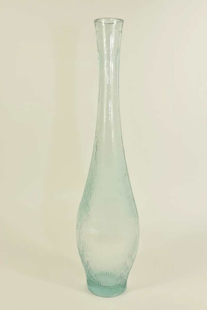 Flasche Zen aus klarem Recyclingglas 12x9x50cm