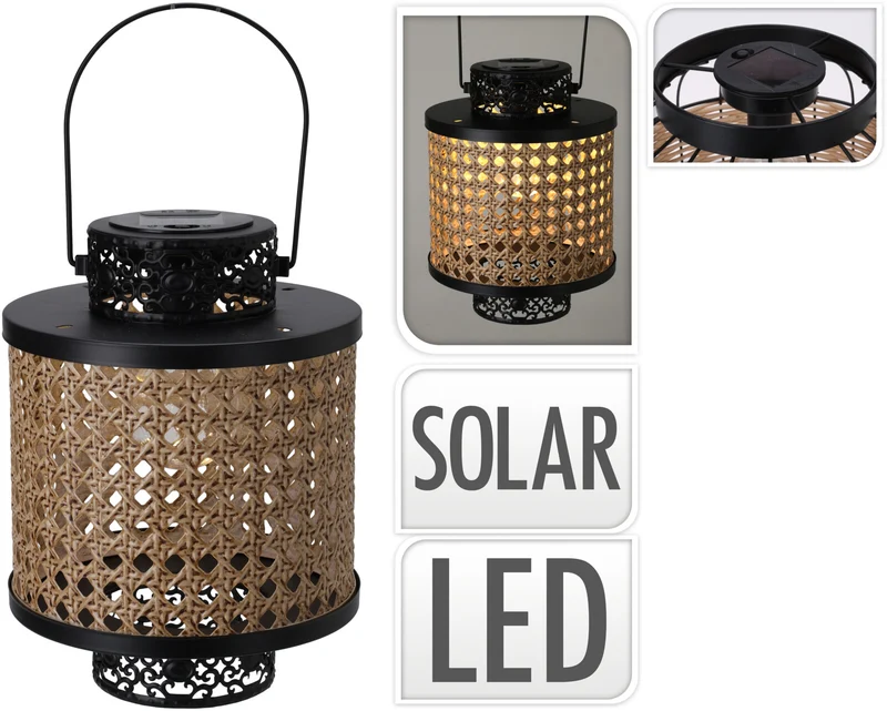SOLAR-LATERNE „IBIZA“ METALL D17 H22CM