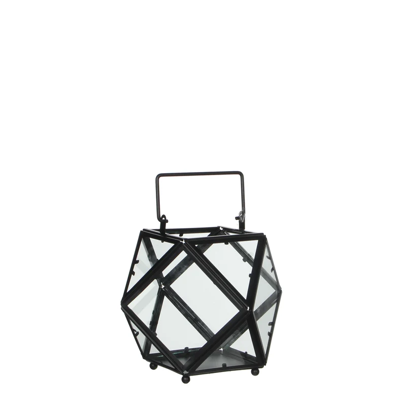 Lois Laterne schwarz - l21xb21xh16cm