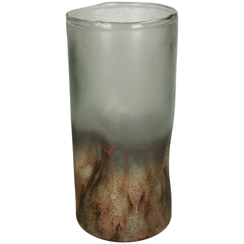 Vase Glas Weiß 14x14x30cm