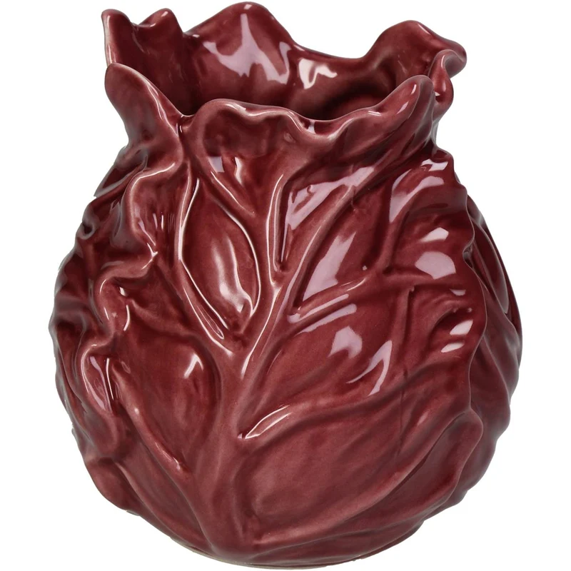 Vase Kohl Feines Steingut Rot 12x12x13cm