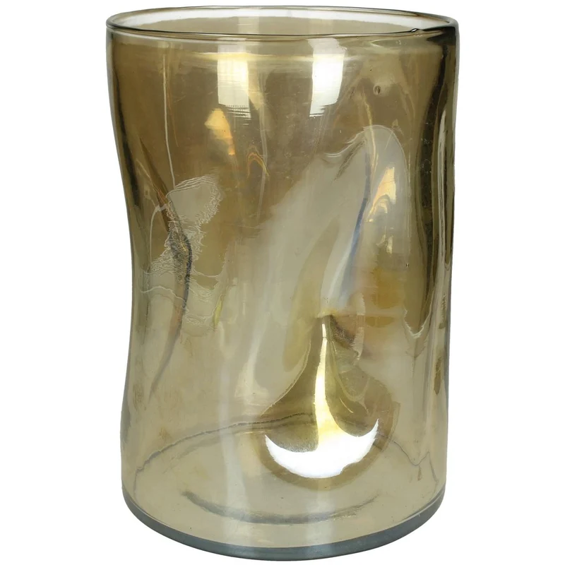 Kerzenständer Glas Gold 18x18x26cm