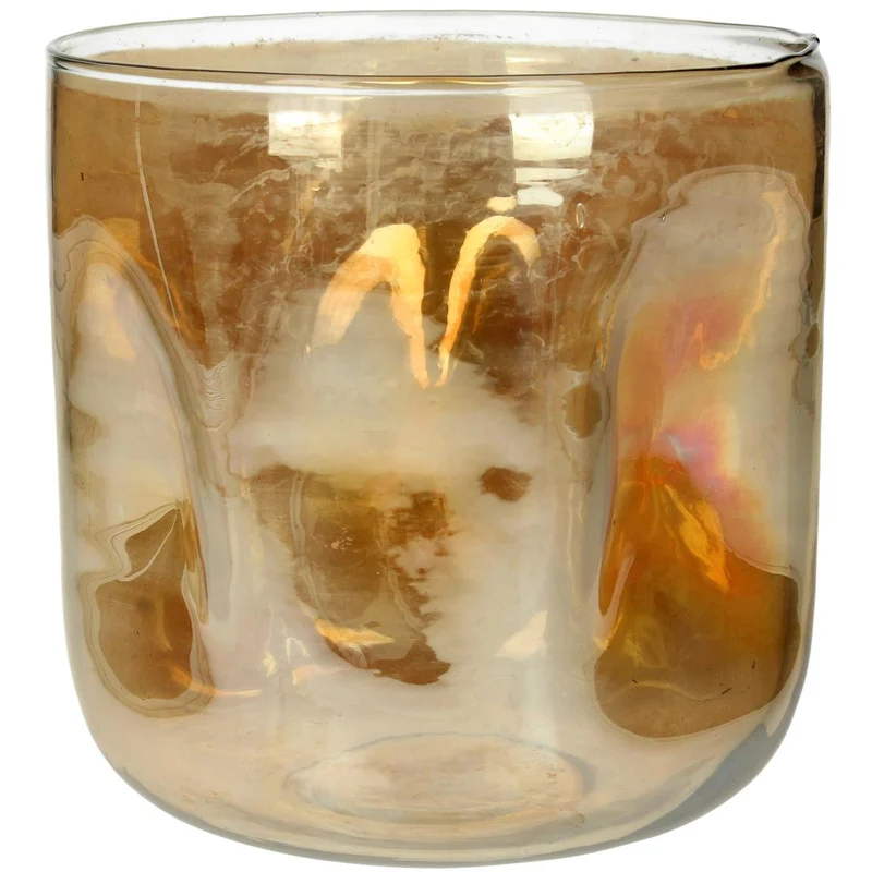 Kerzenständer Glas Gold 17x17x17cm