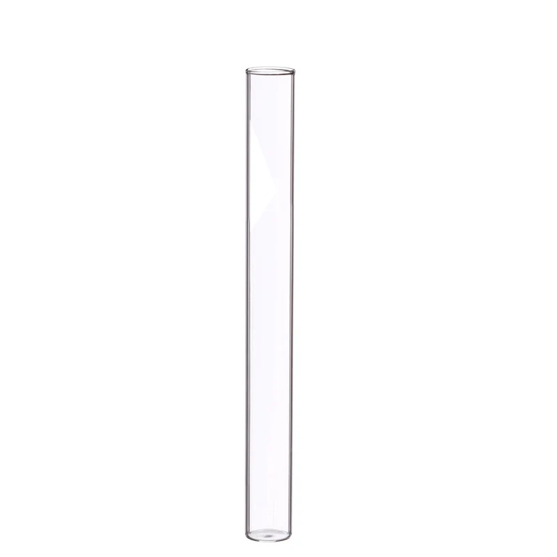 Satz 12 Glasrohr mit flachem Boden Ø2 h.19 cm