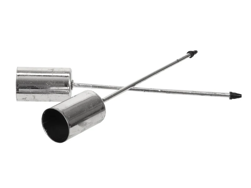 pb. 4 dünne Kerzenhalter/Pick Silber Ø 2,5 cm/12 cm