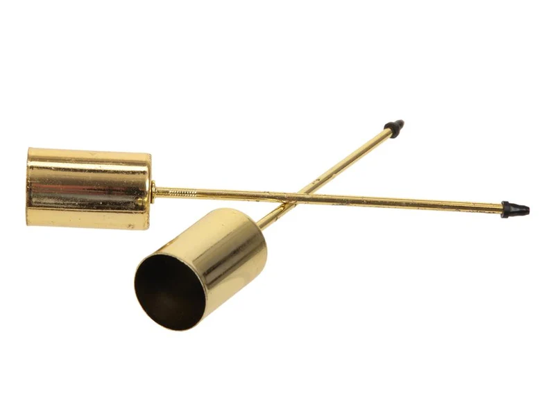pb. 4 dünne Kerzenhalter/Pick Gold Ø 2,5 cm/12 cm