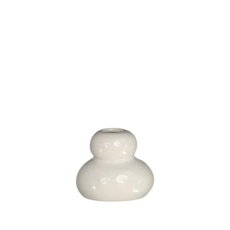 Vase Pebble Keramik h.6 Ø7 cm weiß