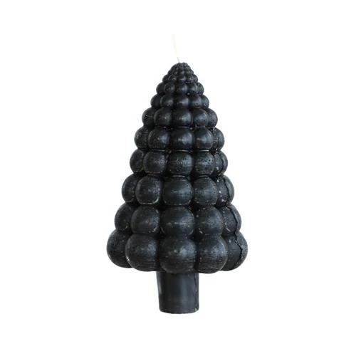 Bubble Baum Kerze h.12 Ø7 cm schwarz