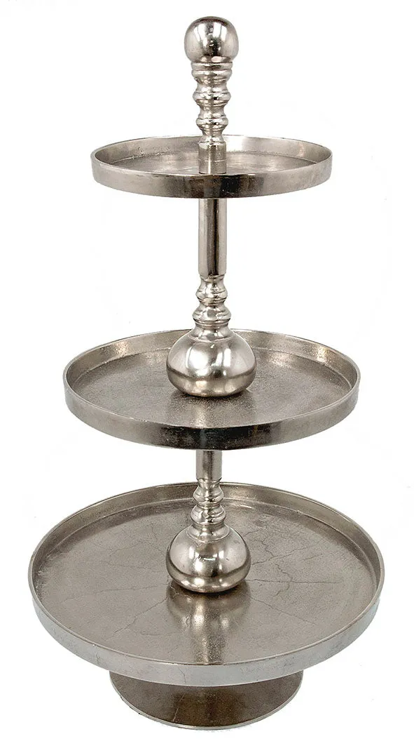 Etagere Aluminium, 3-lagig ø53cm H96cm