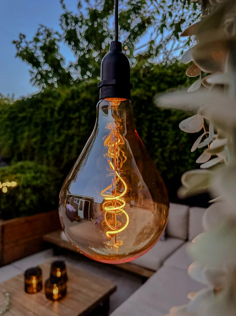 SOLAR LED RETRO LAMPE Ø13X20CM / INKL. SOCKEL/3M KABEL