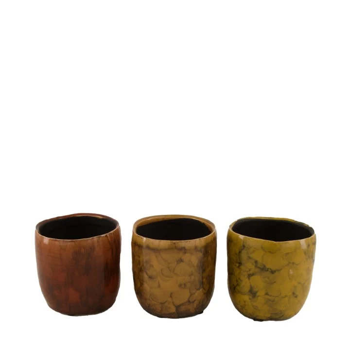 Vase Keramik Ø12x20cm Schwarz