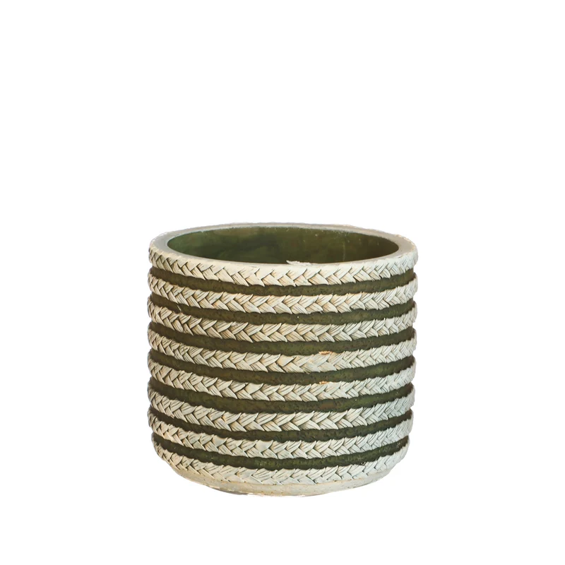 Topf Raf oliv Ø12 h.10.5 cm