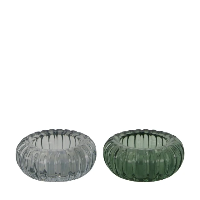 Teelichthalter Glas Ø9.4x9.7cm Rosa Mix