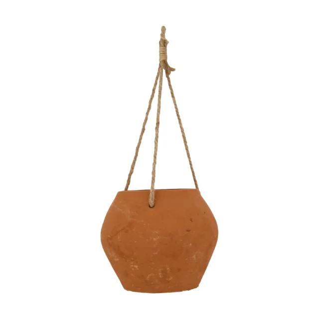 Pflanzgefäß hängend Terrakotta mit Seil Ø9.5x8.5cm Terrakotta