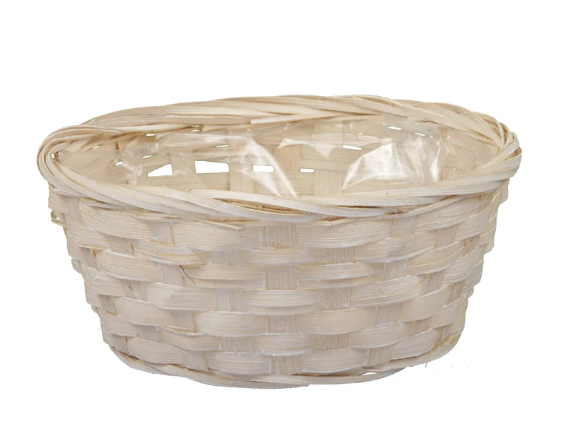 St. Bambuskorb beige Ø 20x9 cm