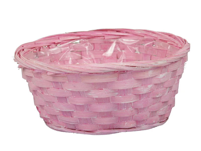 St. Bambuskorb l. Rosa Ø 20x9 cm