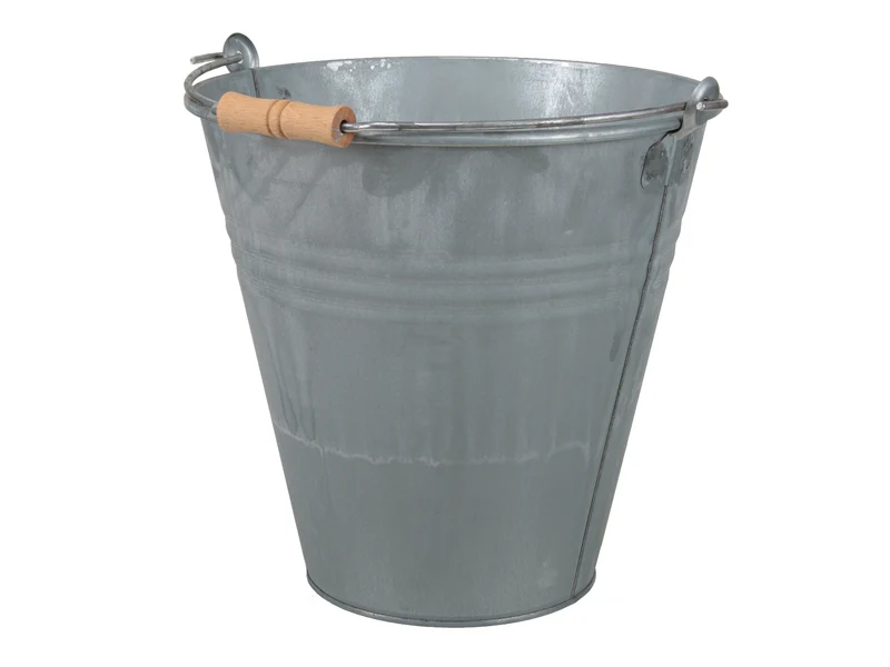 St. 1 Eimer mit Henkel 10lt. altes Zink Ø29x29cm