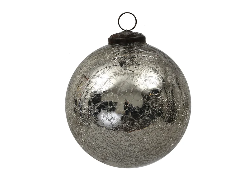 St. 1 Glaskugel 'crackled' gold Ø20cm