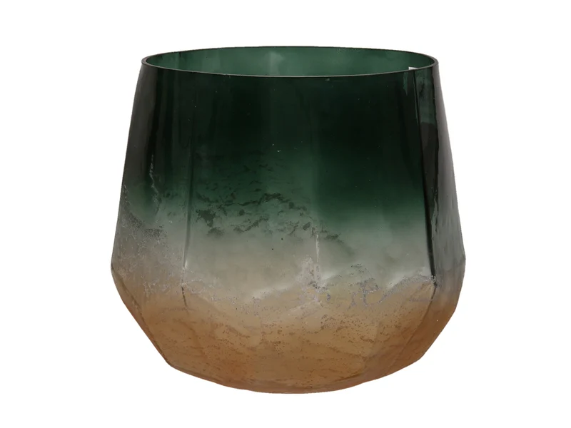 St. 1 Glaskugel 'geknistert' silber Ø15cm