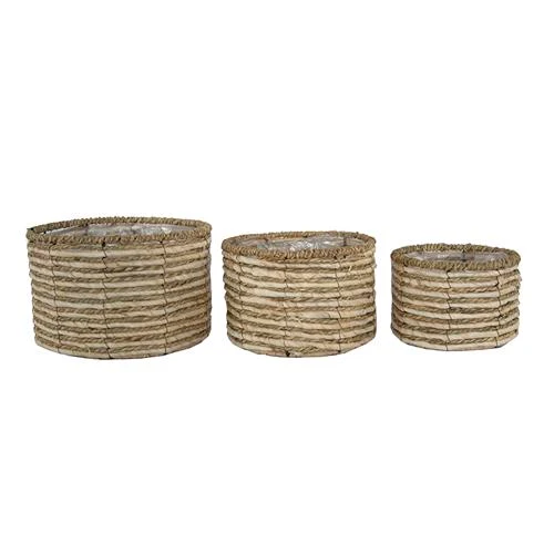 S/3 Korb Fortuna Rund D25 H16cm Natur
