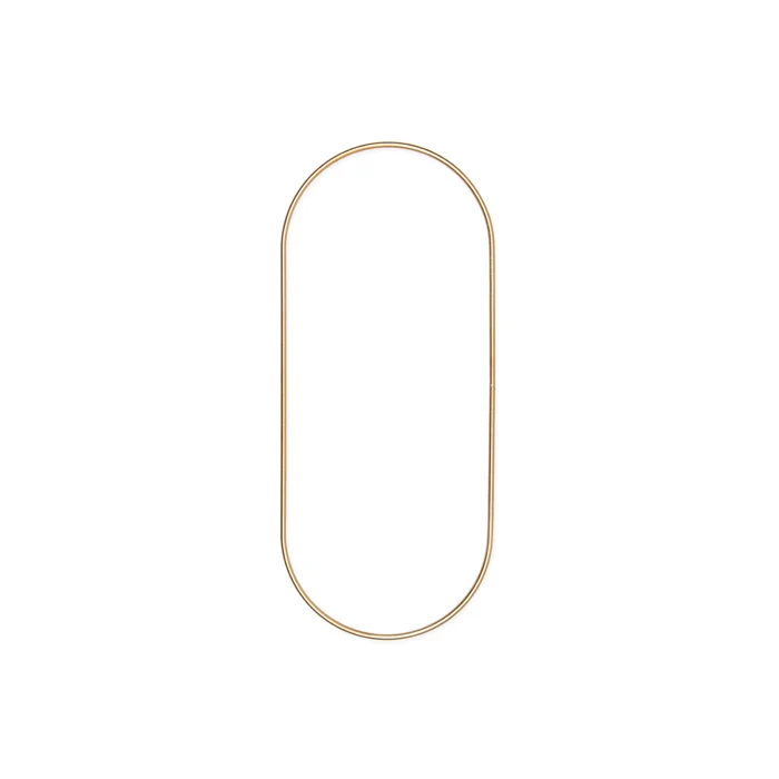 Metallring Oval 13x30cm gold Packung mit 3 Stück